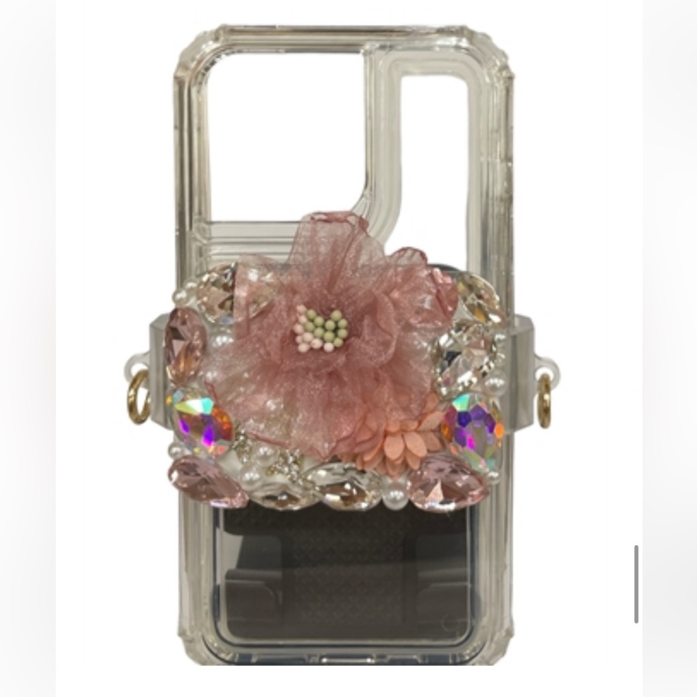 Elegant Pink Floral Phone Grip